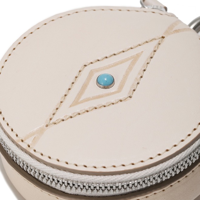 CHARM5-COIN/EARPHONE CASE AZTECA CUOIO 詳細画像 NATURAL 4